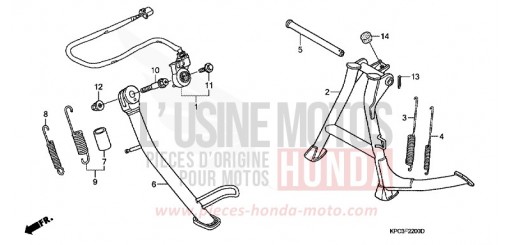BEQUILLE XL125V7 de 2007